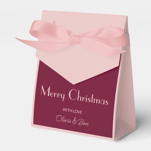 Caixinha De Lembrancinhas Tendência - Cor Escura da Borgonha (Frente)