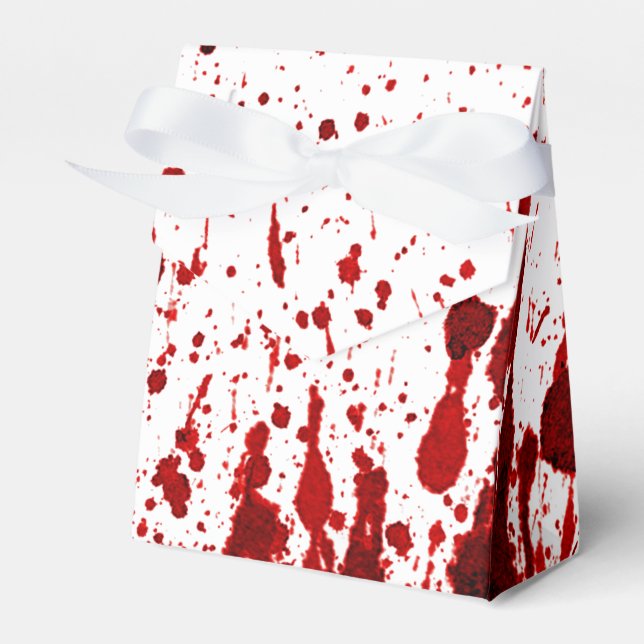 Caixinha De Lembrancinhas Tent Paper Favor Box Blood Splatter Vampire Gothic (Frente)