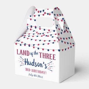 Caixinha De Lembrancinhas Terra Dos Três! Partido aniversário de 3 anos de 4