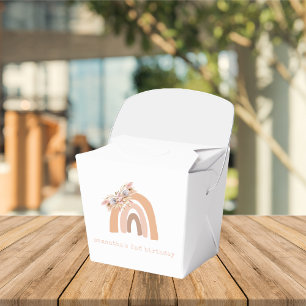 Caixinha De Lembrancinhas Terracotta Boho Rainbow Pampas Grass Aniversário