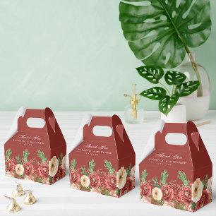 Caixinha De Lembrancinhas Terracotta Casamento Floral de Pine de Natal