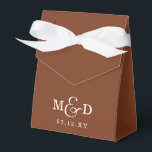 Caixinha De Lembrancinhas Terracotta Clássico Moderno Monograma Casamento<br><div class="desc">Caixas de Lembranças de Casamento Terracotta Clássico Moderno Monograma</div>