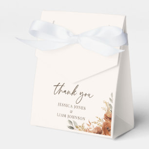 Caixinha De Lembrancinhas Terracotta Rustic Fall Floral Weding Obrigado