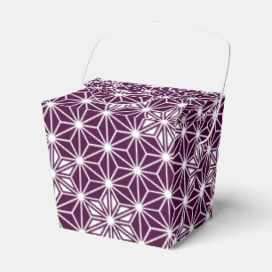 Caixinha De Lembrancinhas Teste padrão de Asanoha do japonês - roxo da
