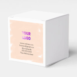Caixinha De Lembrancinhas texto simples mínimo adicione seu logotipo/design 