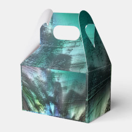 Caixinha De Lembrancinhas Textura de rocha preta em ciano azul para cinza de