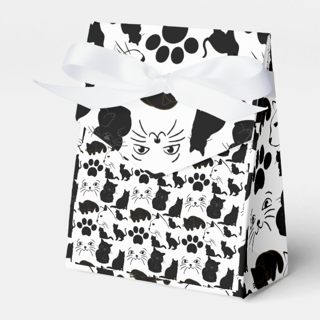 CAIXINHA DE LEMBRANCINHAS THE BLACK CATS PATTERNS FOR PETS  LOVER (Frente)