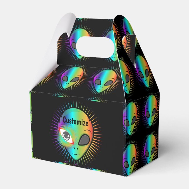 Caixinha De Lembrancinhas Thunder_Cove da Cabeça da Alienígena de Piscar em  (Frente)