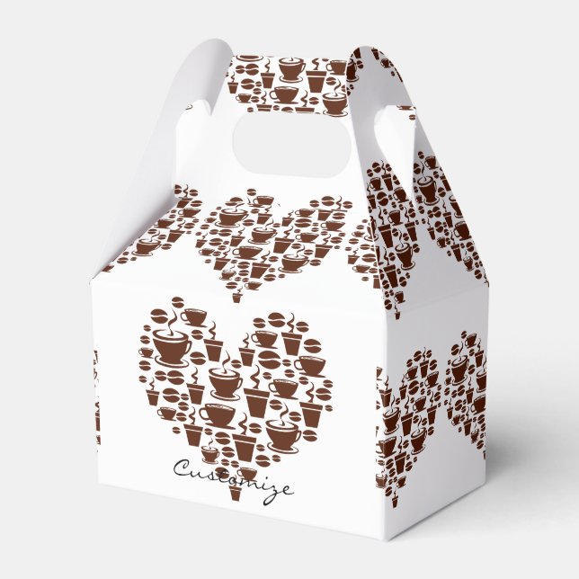 Caixinha De Lembrancinhas Thunder_Cove do Coração do Café Lover (Frente)