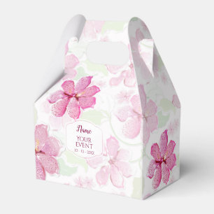 Caixinha De Lembrancinhas Tigre Rosa Lily Clematis Personalizada
