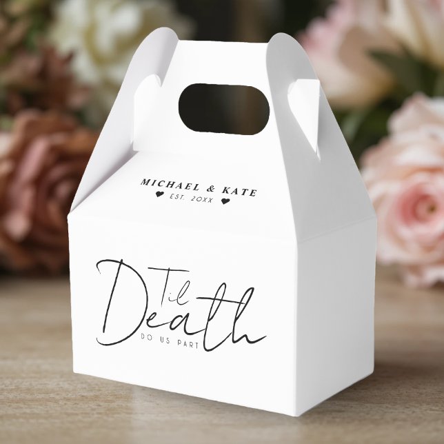 Caixinha De Lembrancinhas Til Death Nos Parte Casamento Branco (Til Death Do Us Part White Wedding Favor Boxes
)