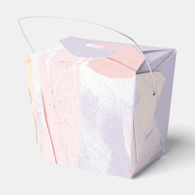 Caixinha De Lembrancinhas Tinta de respingo rosa e lilás Pastel Blush (Verso)