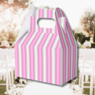 Caixinha De Lembrancinhas Tiras Rosa Neon Modernas com Efeito 3D