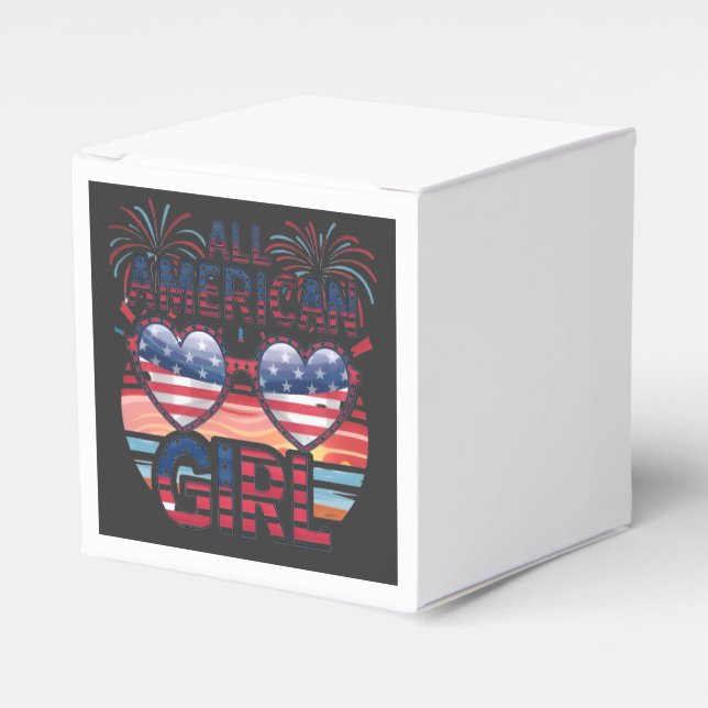 Caixinha De Lembrancinhas Toda garota americana (Frente)