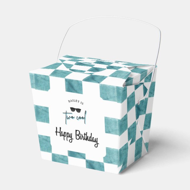 Caixinha De Lembrancinhas Too Cool 2nd Birthday Favor Box (Frente)