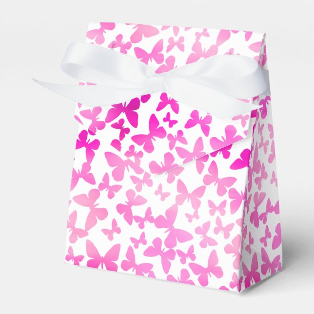 Caixinha De Lembrancinhas Toques de borboleta (Rosa) (Frente)