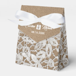 Caixinha De Lembrancinhas Traço branco | Boxes De Casamento De Papel Kraft