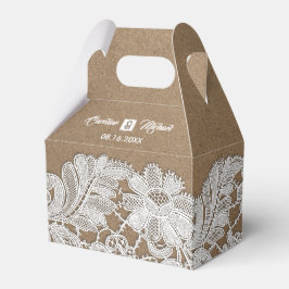 Caixinha De Lembrancinhas Traço branco | Boxes De Casamento De Papel Kraft