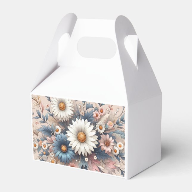Caixinha De Lembrancinhas Transforme Seu Espaço com Floral de Margarida Eleg (Frente)