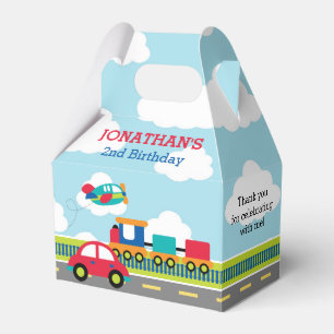Caixinha De Lembrancinhas Transportation Favor Box (Boys Birthday)