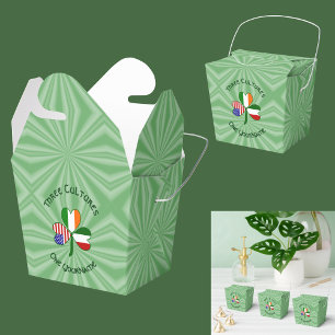 Caixinha De Lembrancinhas Trevo de Três Folhas Personalizado Ítalo Irlandês 