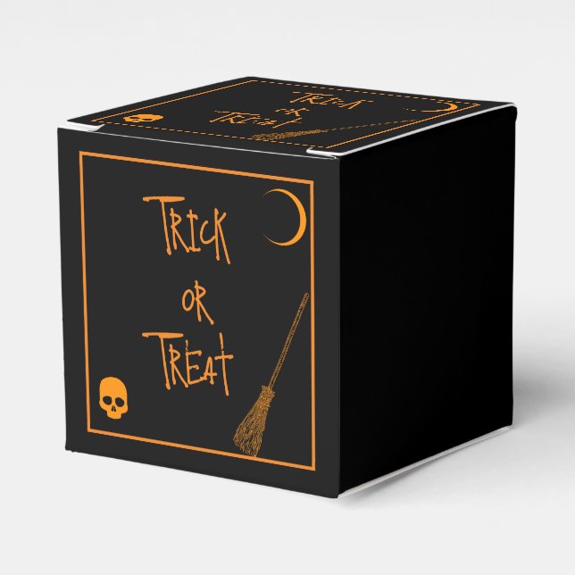 Caixinha De Lembrancinhas Trick or Treat de Halloween  (Frente)
