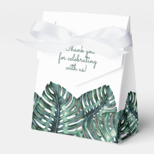 Caixinha De Lembrancinhas Tropical Monstera Palm Beach Wedding Retro
