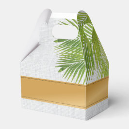 Caixinha De Lembrancinhas Tropical Palm Leaf Gable Box