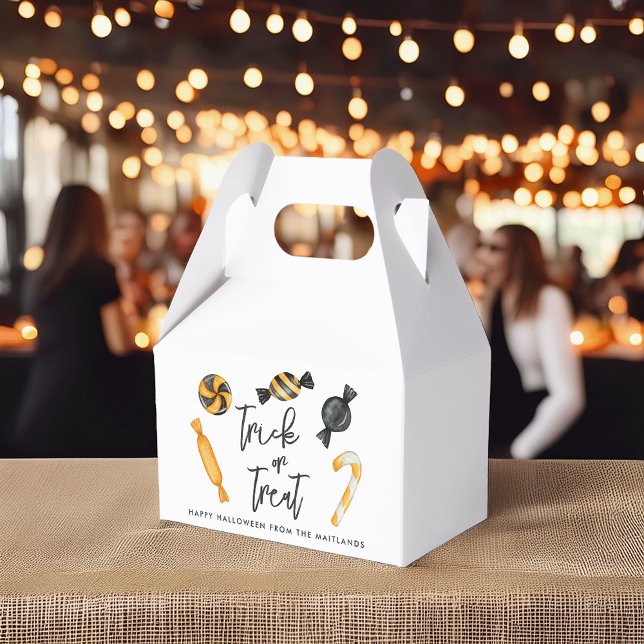 Caixinha De Lembrancinhas Truque ou Tratamento Clássico de Doces de Hallowee (Criador carregado)