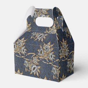 Caixinha De Lembrancinhas Tulipa de William Morris no padrão Willow em azul