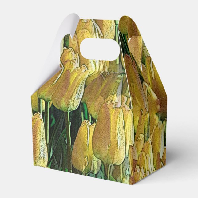Caixinha De Lembrancinhas Tulipas Amarelas Sunshine (Frente)
