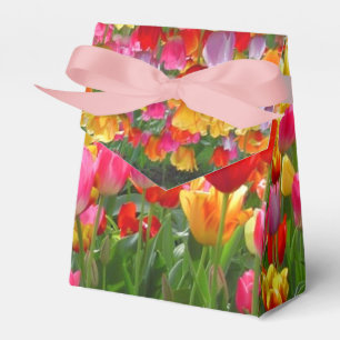 Caixinha De Lembrancinhas Tulipas cor-de-rosa amarelas do vermelho