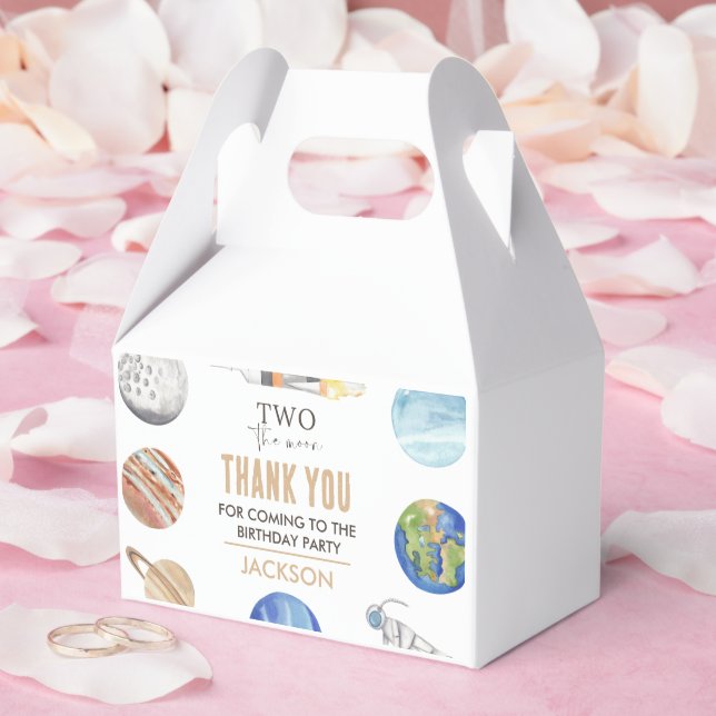 Caixinha De Lembrancinhas Two The Moon | Modern Space 2nd Birthday Décor (Casamento)