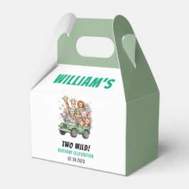 Caixinha De Lembrancinhas Two Wild Safari Animal 2nd Birthday Party