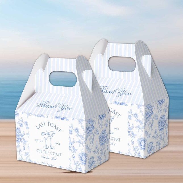 Caixinha De Lembrancinhas Último brinde na Bachelorette Floral Costeira (Criador carregado)