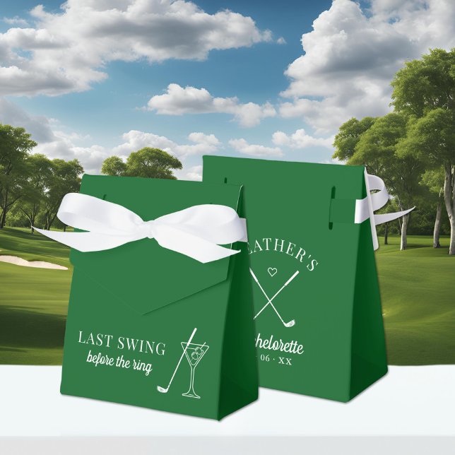 Caixinha De Lembrancinhas Último Swing de Solteira de Golfe (Criador carregado)