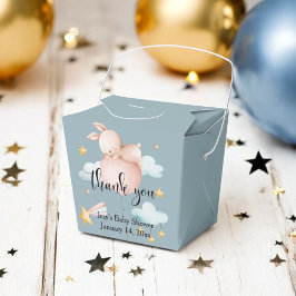 Caixinha De Lembrancinhas Um balão coelho e Chá de fraldas de estrelas