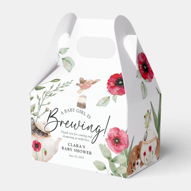 Caixinha De Lembrancinhas "Um bebê está a criar" Chá de fraldas de festas de (Frente)