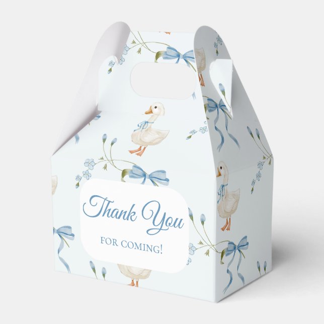 Caixinha De Lembrancinhas Um Bobo Pequeno Ganso Aquarela (Frente)