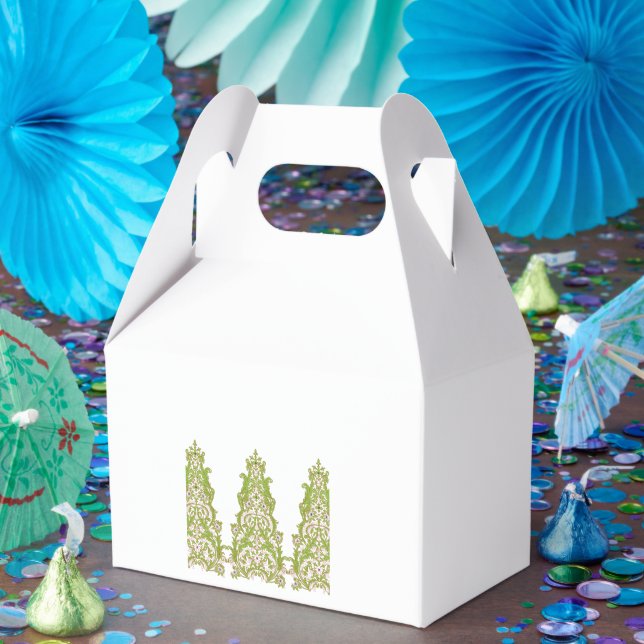 Caixinha De Lembrancinhas Um design floral vibrante e simétrico que apresent (Festa)