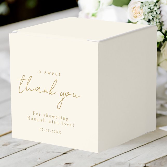 Caixinha De Lembrancinhas Um doce obrigado! Mínimo, luxo, chá de panela (A sweet thank you! Minimal, luxury, bridal shower Favor Boxes)