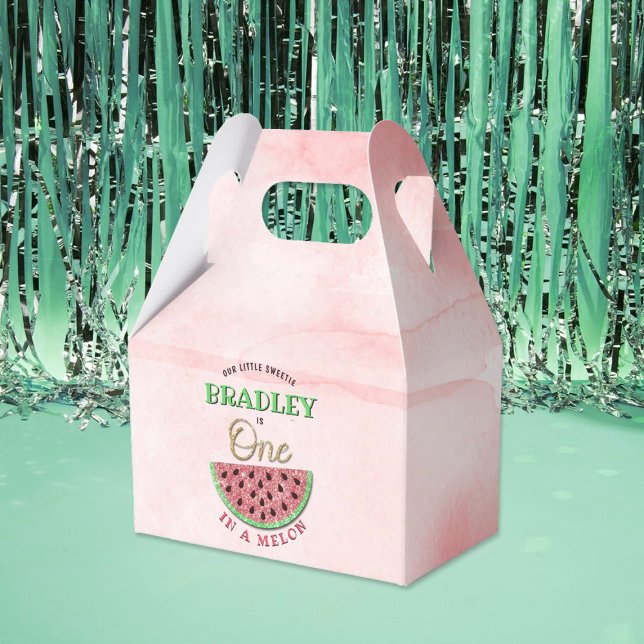 Caixinha De Lembrancinhas Um Em Um primeiro aniversario De Melão (Criador carregado)