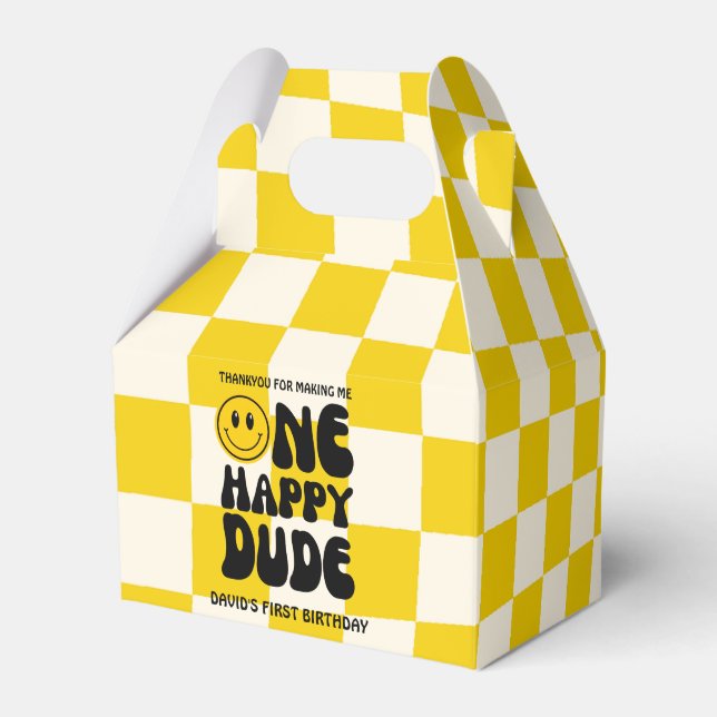 Caixinha De Lembrancinhas Um Feliz Cara Feliz Primeiro Aniversário (Frente)