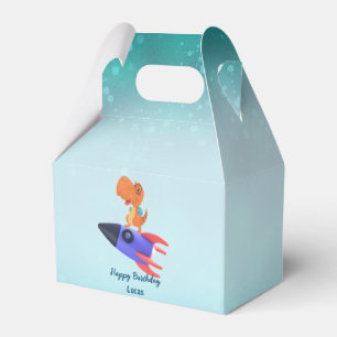 Caixinha De Lembrancinhas Um foguete de dinossauro engraçado de volta 2 Fest