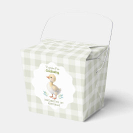 Caixinha De Lembrancinhas Um Ganso Tolo Verde Xadrez Bebê Primeiro Aniversár