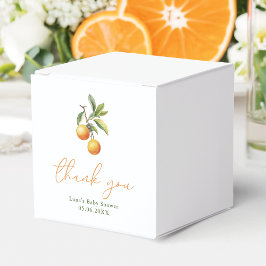 Caixinha De Lembrancinhas Um Pequeno Doce a Caminho Chuvada de Bebê Laranja