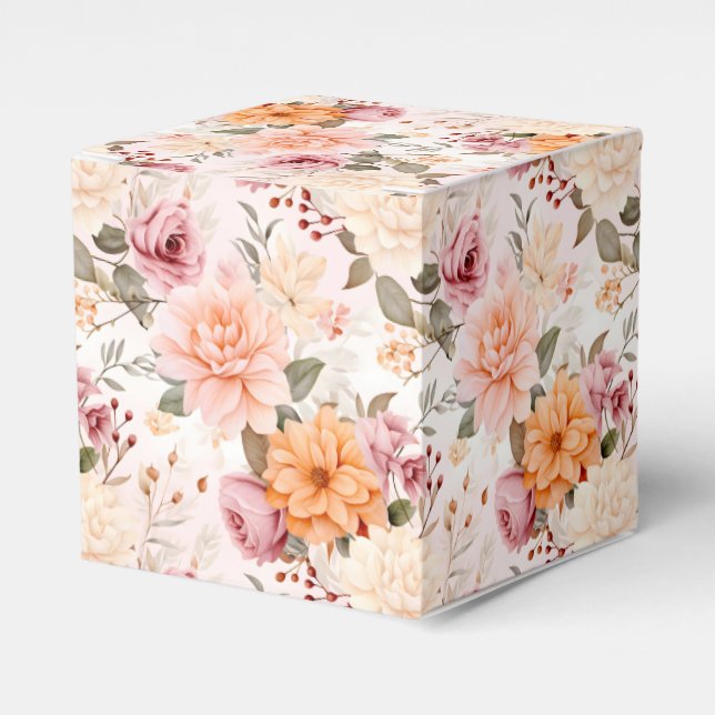 Caixinha De Lembrancinhas Uma Série de Design Floral de Outono 2 (Frente)