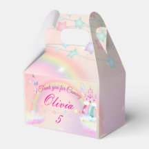 Unicorn aniversando eles Favor Box