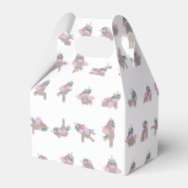 Caixinha De Lembrancinhas Unicorn Yoga Poses Pattern Design