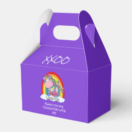 Caixinha De Lembrancinhas Unicórnio roxo